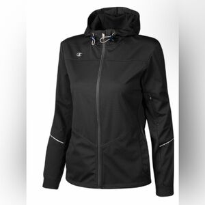Women’s champion soft shell Black Hooded Jacket